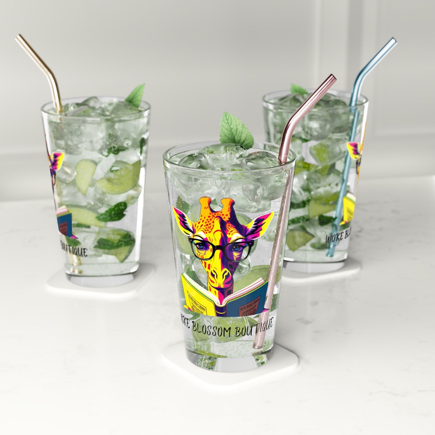 Studious Giraffe Glass