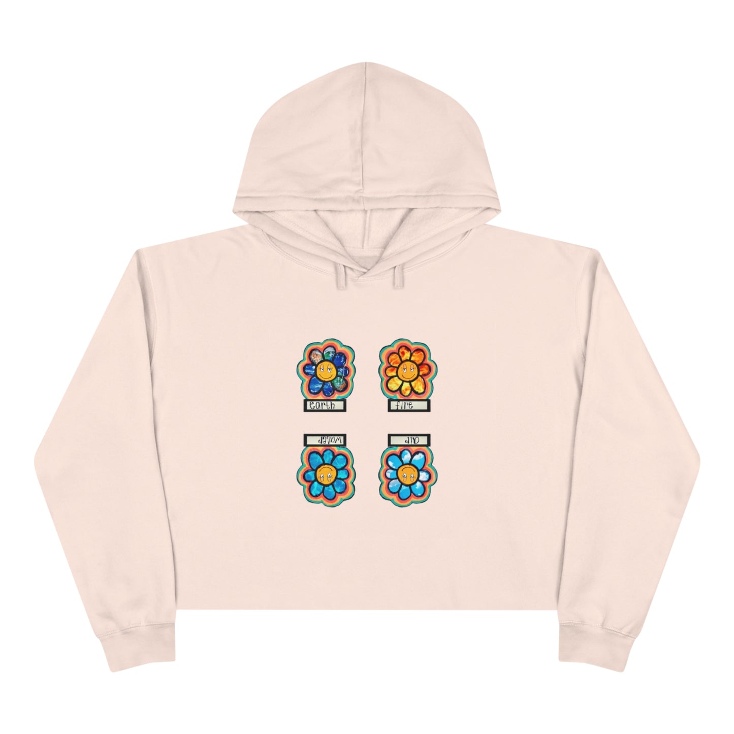 Elemental Flowers Crop Hoodie