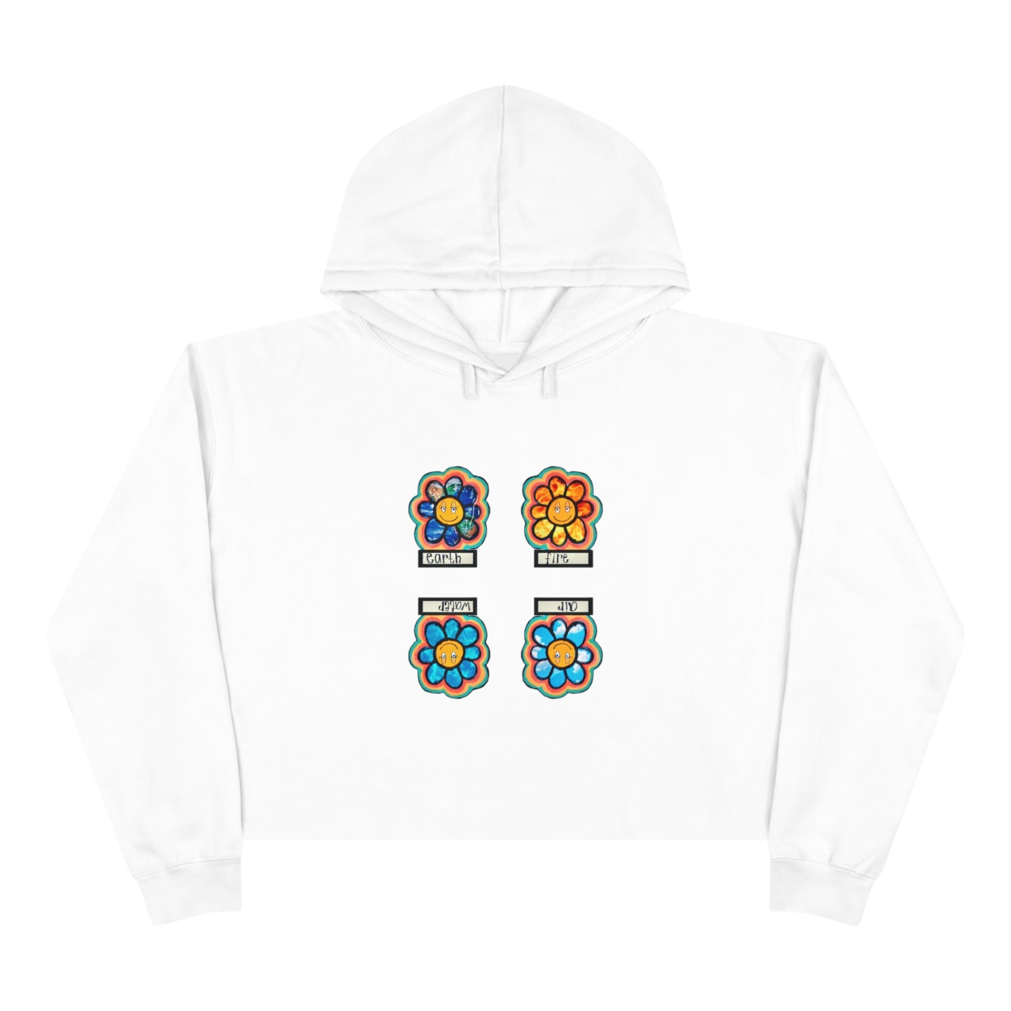 Elemental Flowers Crop Hoodie