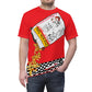 Serial Killer Flakes Full Print Red Tee